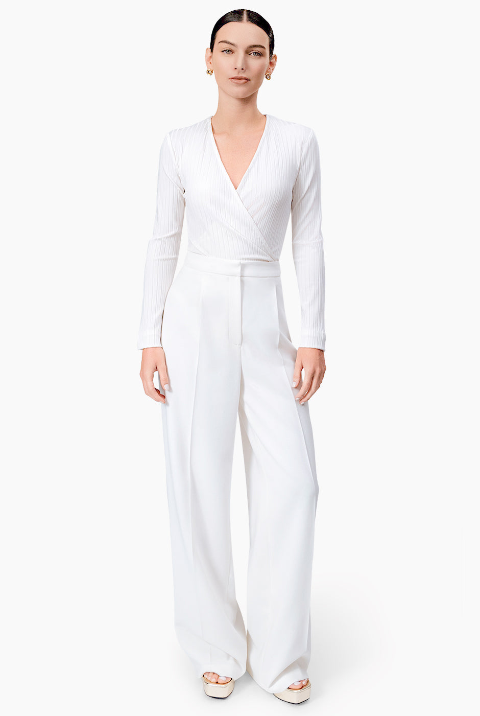 Blusa blanca de manga larga